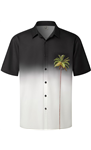 Hardaddy Men's Hawaiian Shirt Short Sleeves Coconut Printed Button Down Summer Beach Casual Shirts