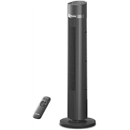 PELONIS 40 inch Bladeless Tower Fan for Bedroom, Standing Fan with Remote Control, 26ft/s, 90° Oscillation, 3 Speed Settings, 27 Db, 3 Modes, 15-Hour Timer, LED Display, Fan that Blows Cold Air, Grey