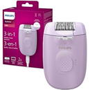 Philips Epilator Series 4000, 3-in-1 with Shaver and Trimming Attachments for Women, LED Light, 2 Speed Settings, 4 Accessories, BRE257/04