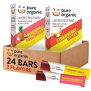 Pure Organic Layered Fruit Bars, Gluten Free, Vegan Fruit Snacks, 2-Flavor Variety Pack (2 Boxes, 24 Bars)