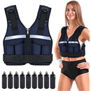 Sportneer Adjustable Weighted Vest for Men Women, 2-18lb | 1-30lb | 2-40lb Removable Weights, Machine Washable, Rucking Vest with Reflective Strips for Workout, Running, Walking, Strength Training