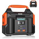 Portable Power Station 300W 257wh Lithium Battery Bailibatt Small Portable Generator for Home Use Camping Travel Emergency Hunting Outdoor, Large Power Bank with AC Outlet for Laptop