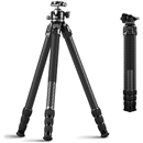 SIRUI Heavy-Duty Carbon Fiber Tripod, 59.8” Pro Tripod with Low Center of Gravity Ball Head, 44lbs Load, 6 Mounting Ports, Corrosion Resistance–for DSLR, Mirrorless, Telephoto, Wildlife（AM-324S+G1）