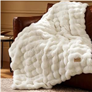 Bedsure Bubble Faux Fur Throw Blanket