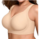 LetsJoli Bras for Women Supportive Wireless Push Up Bra Full Coverage No Underwire Seamless Plus Size for Older Women