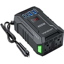 400W Car Power Inverter DC 12V to 110V AC Inverter with PD 30W/15W USB C+2*USB A Ports & 2 AC Outlets, Car Plug Adapter Outlet for Laptop/Phone/Road Trip
