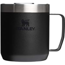 STANLEY Everyday Camp Mug 12oz | Drink Through Lid | Cup for Coffee, Tea and Drinks | Insulated Stainless Steel Coffee Mug | BPA-Free | Black 2.0