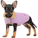 Dog Winter Coat for Small Dogs, Puppy Solid Jacket, Pet Warm Coat for Cold Weather, Windproof Pets Thickened Outfits Garments Indoor Outdoor, Lilac XS
