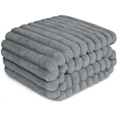 Waterproof Pet Blanket for Large Dogs & Cats - Reversible Calming Plush, Washable Furniture Cover for Couch, Bed, Car Seat, Blocks Leaks, Stains & Pet Fur (Grey, 30"x40")