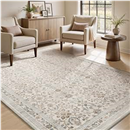 MontVoo-Area Rug Rugs for Living Room-Beige Machine Washable Rug-Soft Living Room Rug-Vintage Non Slip Carpet-Rugs for Bedrooms Dining Room Living Room Office