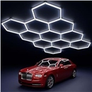 MODERN 11 Hexagon LED Garage Light, Ultra-Bright 6500K Natural White, 11 Grids for Garage, Mall, Shop, and Auto Detailing.
