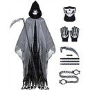 Grim Reaper Costume, Halloween Hooded Cloak, Scary Halloween Cosplay Costumes for Adult