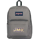 JanSport NCAA Officially Licensed Backpack, JMU Dukes, Superbreak Plus with Padded 15'' Laptop Sleeve, Spacious Computer Bag for Men & Women, Durable Daypack with Bottle Pocket, Graphite Grey