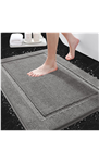 IM HOME Bathroom Rugs 36"x24", Ultra Soft Thick Plush Fluffy Microfiber Absorbent Bath Mat, Non-Slip Backing, Machine Washable Bath Mats for Bathroom Floor, Tub and Shower, Charcoal Gray