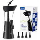 Upgraded Manual Ear Wax Removal Kit, One-Hand Operation, Black