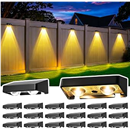 Solar Fence Lights Outdoor 20 Pack,11 Modes & 9 Colors Solar Lights Waterproof IP 65 Decor for Wall Backyard Patio Deck Porch Step Railings Pool
