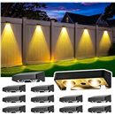 Solar Fence Lights Outdoor 12 Pack,11 Modes & 9 Colors Solar Lights Waterproof IP 65 Decor for Wall Backyard Patio Deck Porch Step Railings Pool