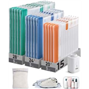 BAGSMART Travel Vacuum Bags with Rechargeable Electric Pump, 18PC Kit | Wireless Pump, Bonus Shoe, Laundry & Toiletry Bags, Reclaim 80% luggage space. Ideal for suitcase packing, travel & home.