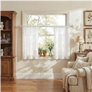 NICETOWN White Lace Tiers Semi Sheer Drapes for Kitchen/Bathroom, Leaf Lace Vintage Curtains Rideaux Voilage Privacy Protect Light Filtering Romantic for Home Decor, Rod Pocket, W29 x L36, 1 Panel