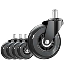 3 Inch Office Chair Wheels, Set of 5 (Black)
