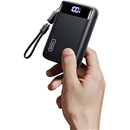 INIU Smallest 20000mAh Power Bank, 22.5W PD Fast Charging Portable Charger with Detachable Cable, Flight-Safe Battery Pack with LED Display for Travel Xiaomi iPhone Samsung Google, Mini Size, Black
