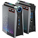 ACEMAGICIAN S3A Mini PC Windows 11 Pro, Ryzen 7 H 255(up to 4.9GHz), 16GB LPDDR5 512GB NVME PCIe4.0 SSD Computer with Radeon 780M Graphics, RGB Lights 3 Modes Small Desktop for Business Home Office