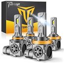 Termitor Upgraded H11 9005 Light Bulbs Combo, 100,000LM Super Bright H9 H8 Bulbs, 85000+Hrs Long Life, 1:1 Halogen Fit Plug-N-Play H9 H8 HB3 Off Road Lights, 6500K White, Pack of 4