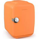 CROWNFUL Mini Fridge, 4 Liter/6 Can Portable Cooler and Warmer Personal Refrigerator for Skin Care, Cosmetics, Beverage, Food,Great for Bedroom, Office, Car, Dorm(Orange)