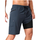 SILKWORLD Mens Swim Trunks Quick Dry 9" Bathing Suit Shorts Zipper Pockets