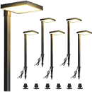 LUTEC 6 Pack Low Voltage Pathway Lights, Aluminum 12V Landscape Lighting with Connectors,IP65 Waterproof Anti-Glare Wired LED Pathway Lights, 5W 500LM Warm White 3000K for Pathway, Yard, Garden