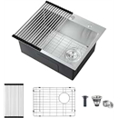 22" x 18" x 9" Drop-in Kitchen Sink Single Bowl 304 Stainless Steel