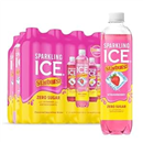 Sparkling Ice® STARBURST™ Variety Pack, Zero Sugar Flavored Sparkling Water, with Vitamins and Antioxidants, Low Calorie Beverage, 17 fl oz, 12 count (Strawberry, Cherry, Fruit Punch, Watermelon)