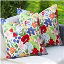Spring Summer Outdoor Waterproof Floral Pillow Covers Set of 2 Square Colorful Couch Cushion Cases 18x18 Inch Waterproof Decorative Pillows for Patio Garden Beach,Colorful