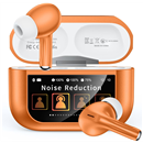Wireless Earbuds, Bluetooth Ear Buds 5.4 with Smart Touch Screen, ENC Noise Cancelling Headphones with 48H Playtime, HiFi Stereo Sound, 5 EQ Modes, Lightweight Earphones for iPhone/Android- Orange