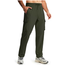 Men's Elastic Waist Hiking Pants Cargo Track Athletic Clothing