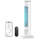 MORENTO Tower Fan for Bedroom, 25dB Quiet, 25ft/s Smart Standing Fan with Remote, App & Voice Control, 36 Inch, 4 Modes 4 Speeds, 12H Timer, 90° Oscillating Electric Fan for Office, White