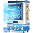 Uthfy 41" Swamp Cooler, 4800 CFM Evaporative Air Cooler with 10.6 Gallon Water Tank, Portable Outdoor Air Conditioner with 3 Ice Pack, 110° Oscillation, 3 Speed for Garage, Yard, Midnight Blue