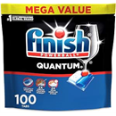 Finish Quantum Dishwasher Pods, No Pre-Rinse Dishwasher Detergent Soap Removes 24HR Dried-On Stain and Grease, Leaving a Virtually Spotless Shine, 100 Count