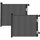 2 Packs Retractable Baby Gate 33"x55"- Safety Mesh Baby Gate/Dog Gate, 33inch Tall and Extends up to 55inch Wide for Stairs, Doorways, Hallways, Banisters Indoor and Outdoor (Black)