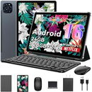 Tablet 2026 World's First Android 16 Tablet with Gemini AI, 11 Inch FHD Display, 24GB RAM 128GB ROM /2TB TF, T7250 CPU+13MP Camera, 8000mAh, Widevine L1, 2 in 1 Tablets with Keyboard Mouse Stylus