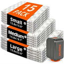 15pcs Vacuum Seal Bags for Clothing Travel, Cordless Pump, Carry-on Size Compression Packing Bags, 4000Pa Suction & 2000mAh Battery, Vacuum Storage Bags for Clothes, Luggage, Suitcase, Space Saver