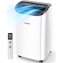 12,000 BTU Portable Air Conditioner Cools Up to 550 Sq.Ft, Auto-Evaporation Low Noise Portable AC Unit with Remote Control Fits for Large Room, Office, Garage, White