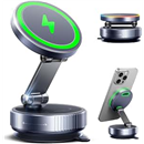 MagSafe Car Charger Mount, 15W Fast Wireless Charging Phone Holder, 108LB Vacuum Suction Cup & 3800gf Strong Magnet, 360° Adjustable Dashboard Windshield Mount for iPhone 17 Pro Max/17 Air/16-12