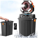40000mAh Misting Fans for Outside, 15L Large Tank Portable Misting Fan, Battery Powered Outdoor Mister Fan with Remote & LED Light, Wide 270° Coverage for Camping Patio Backyard