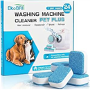 Upgraded Enzyme-Containing Washing Machine Cleaning Tablets for Pet Hair, Deep Cleaning, Suitable for Top-loading and Front-loading Washing Machines, 24 Tablets – Enough for 12 Months of Use