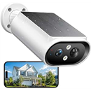 AlkiVision Solar Security Cameras Wireless Outdoor - 2K Night Color Vision Cameras for Home Security, AI Motion Detection, 360° View, Spotlight, 2-Way Audio, Siren, IP67 Waterproof, SD/Cloud Storage