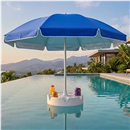 PASAMIC 7FT Floating Table Umbrella with Base & Cup Holder, Portable Pool Umbrella for Inside of Pool, Floating Poolside Shade Include Easy Carry Bag for Swimming Area, Beach, Lake House, Navy