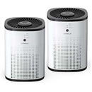 2 Pack CHIVALZ Air Purifiers for Bedroom with True HEPA Filter for Smoke, Dust, Pollen, Pet Dander, Small Air Purifiers for Home Bedroom, Quiet Air Cleaner with 24dB Sleep Mode, White