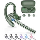New Bee Bluetooth Headset, Single-Ear Bluetooth Earpiece for Cell Phone Calls, Dual Mic with Mute Button, 72H Talk Time, 500mAh Charging Case Wireless Headset for Phone and Laptop