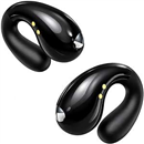 Boytond Ultra Open Ear Earbuds - Comfortable Clip-On Bone Conduction Earbuds, Over-The-Ear Open Headphones with Waterproof Build for Running, Gym Workouts, and Outdoor Sports, Obsidian Black
